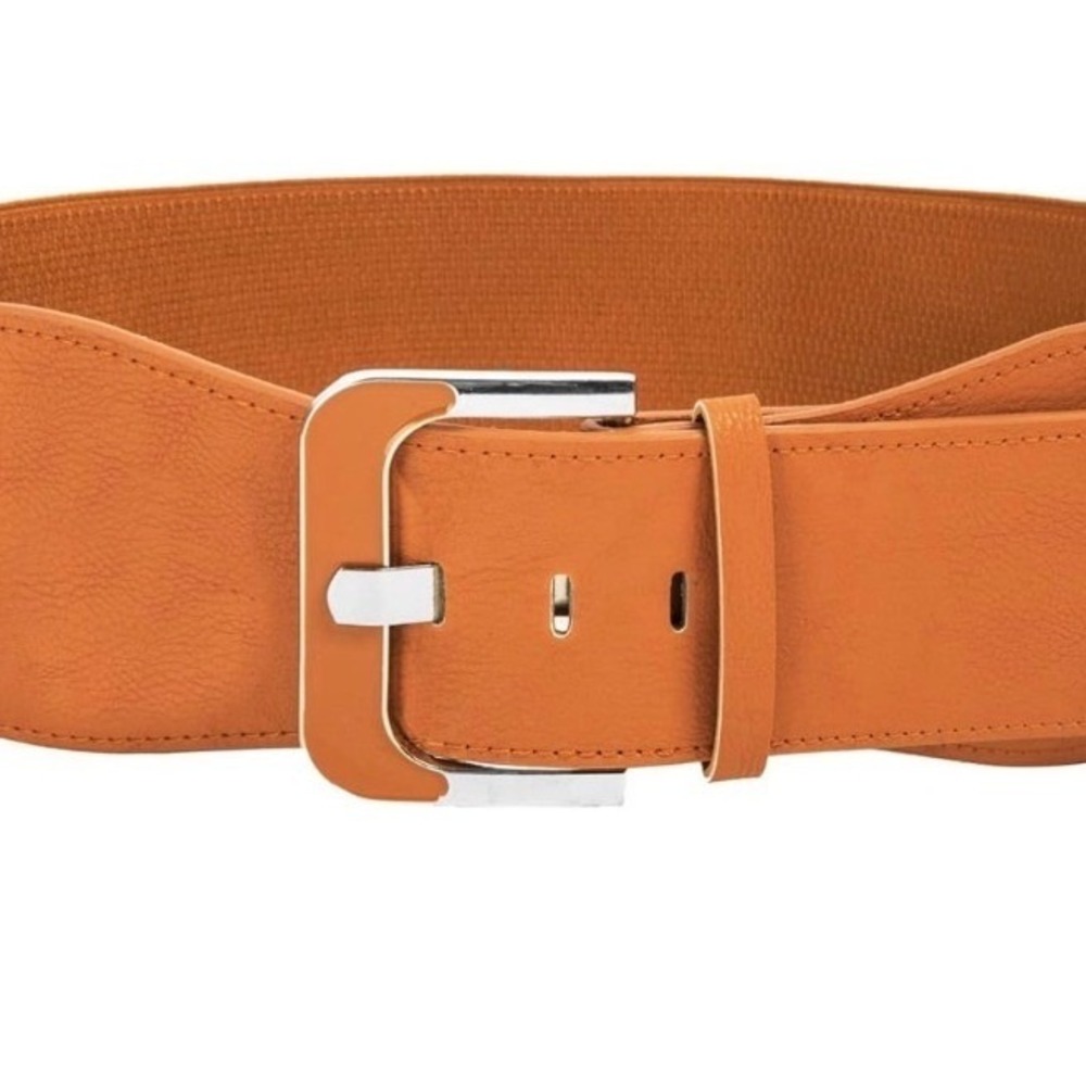 GRACE KARIN Wide Orange Belt Accessory‎ Womens Elastic Stretch Big Buckle NEW XL - Picture 2 of 13